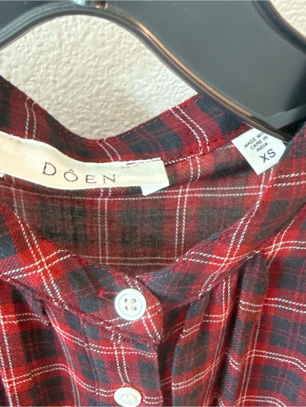 NWOT DÔEN Annika Dress Rouge Countryside Plaid - Picture 7 of 11